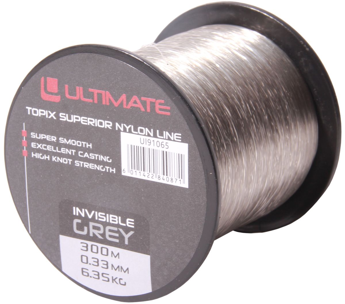 Ultimate Topix nylon invisible grey 300m 0,33mm 6,35kg