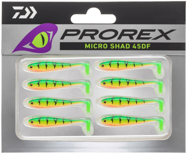 Daiwa Prorex Micro Shad 45DF, 8 stuks!