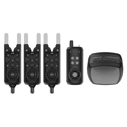 Sonik Gizmo2 Alarm Beetmelder Set 3+1 Met Bivvy Lamp