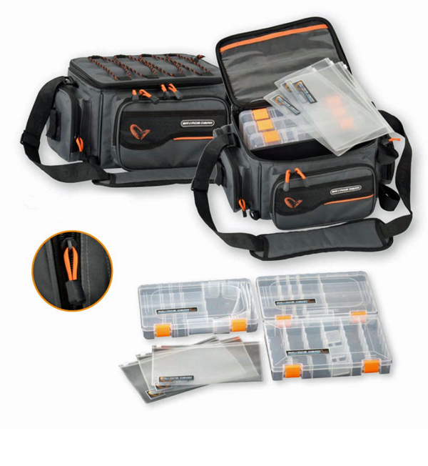 Savage Gear System Box Bag 3 Boxes & PP Bags - Savage Gear System Box Bag M