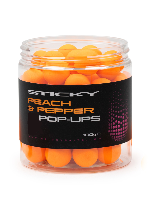 Sticky Baits Peach & Pepper Pop-Ups - Peach & Pepper Pop-Ups 12mm
