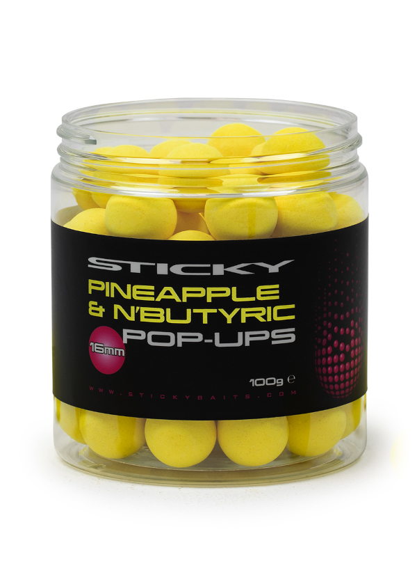 Sticky Baits Pineapple & N'Butyric Pop-Ups - Pineapple & N'Butyric Pop-Ups 16mm