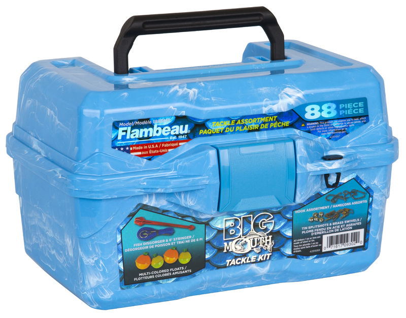 Flambeau Big Mouth Tackle Box Kit Viskoffer - Pearl Blue Swirl