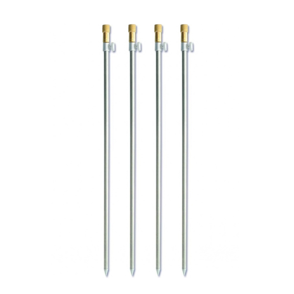 Zebco Bank Stick RVS 60-100cm, 4 stuks!