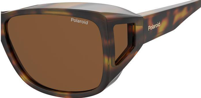 Polaroid PLD 9016/S Suncover Overzet zonnebril - Havana frame / brown glasses