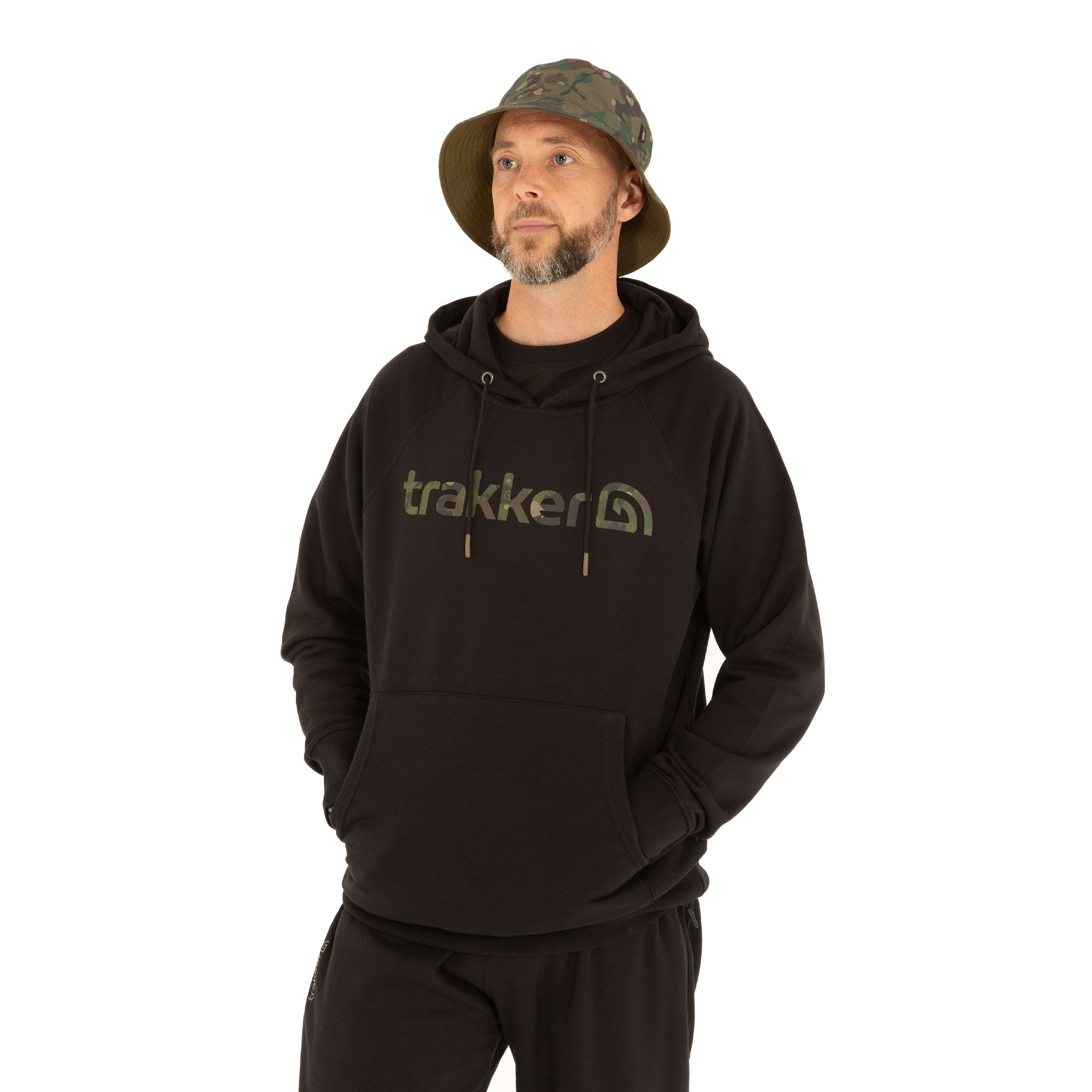 Trakker CR Logo Hoody Black Camo Vistrui