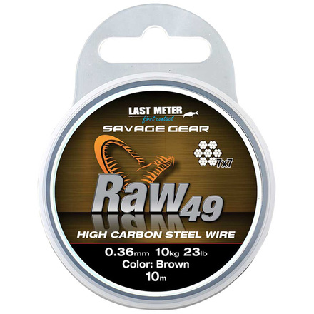 Savage Gear Raw 49 Steel Wire, 0,36mm