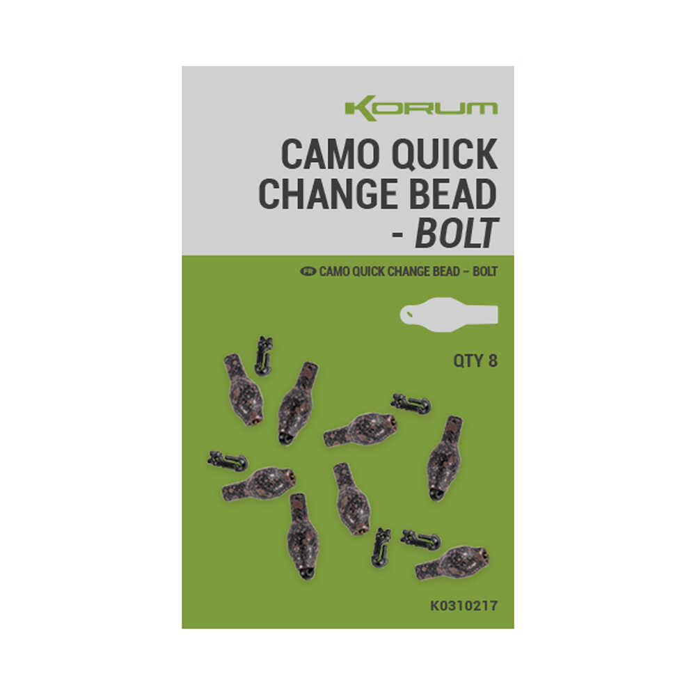 Korum Camo Quick Change Bead Bolt (8 Stuks)