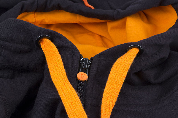 fox black and orange hoodie