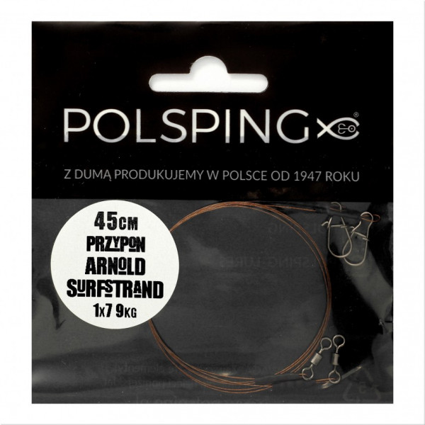 Polsping Arnold Surfstrand 1x7 Camo Leader 45cm (2 stuks)