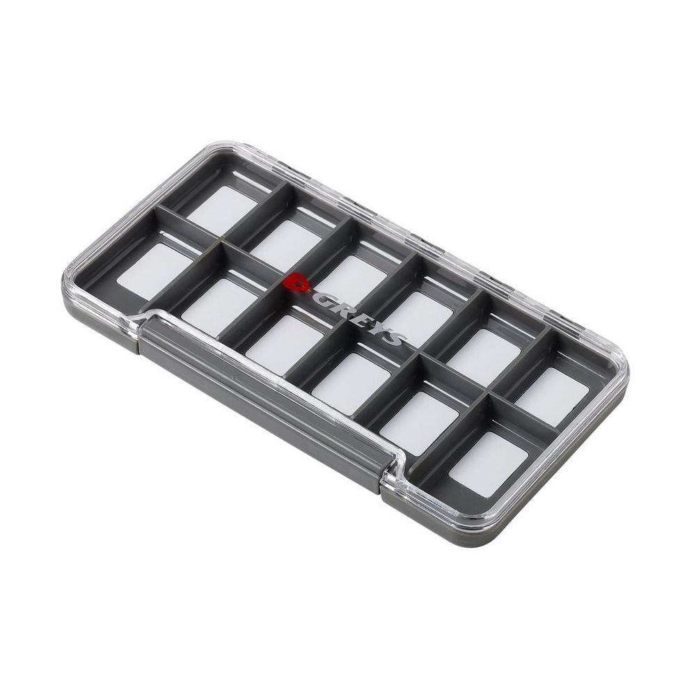 Greys Slim Waterproof Fly Box Tacklebox - 12 Compartimenten