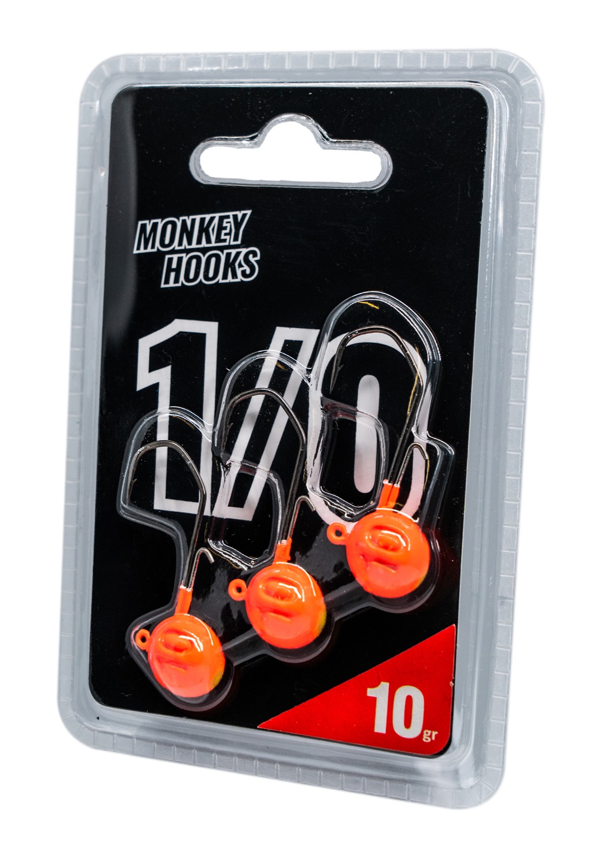 Monkey Lures Monkey Hook 1/0 Orange Loodkop (3 stuks)