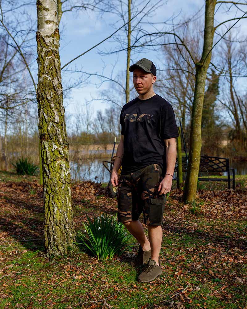 Fox Black Camo Logo T Shirt