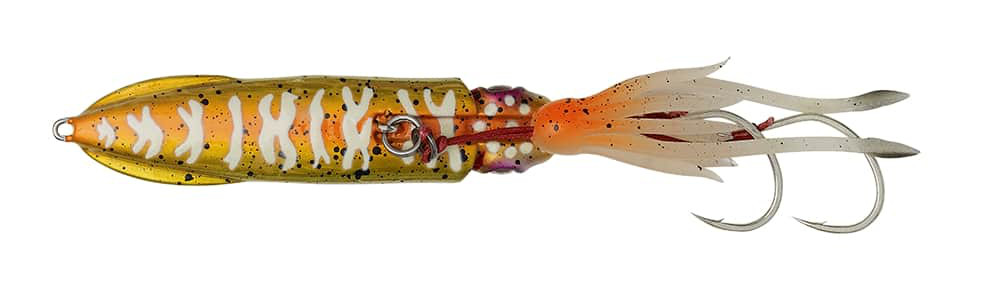 Savage Gear Swim Squid Inchiku Zeevis Kunstaas 9.7cm (150g) - Orange Gold Glow