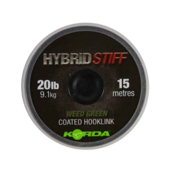 Korda Hybrid Stiff Coated Braid - Weedy Green (15m)