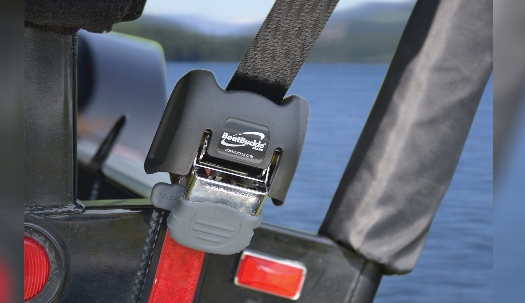 Boatbuckle SS Retractable Transom Tie-Down Boot Spanbanden (2 Stuks)