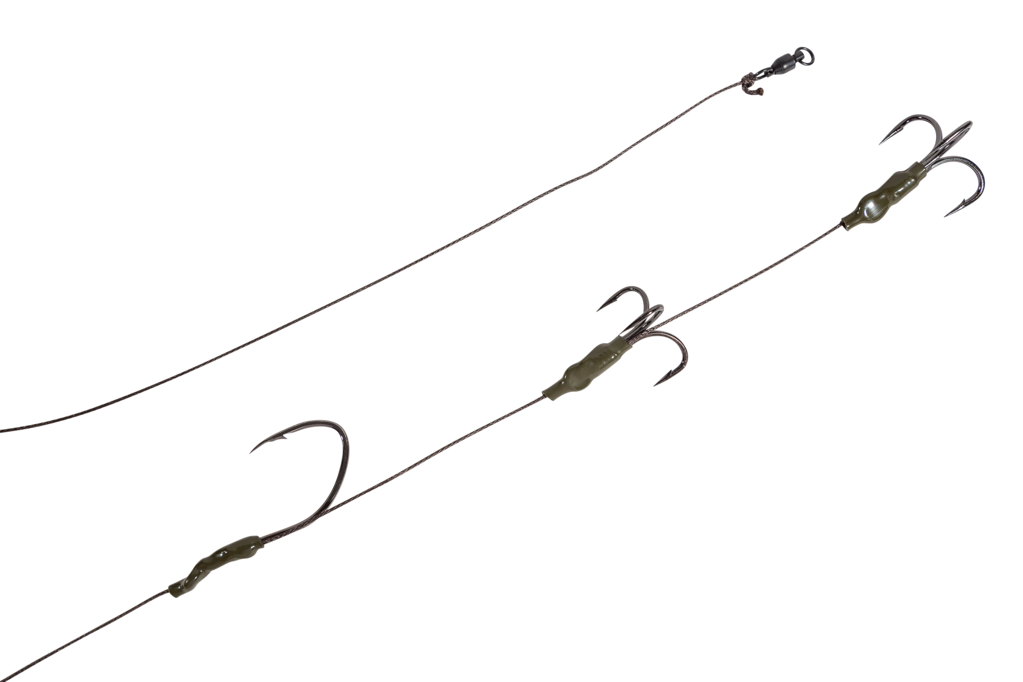 Ultimate Catfish Rig Double Hook # 6/0 Single + 3/0 + 4/0 Treble