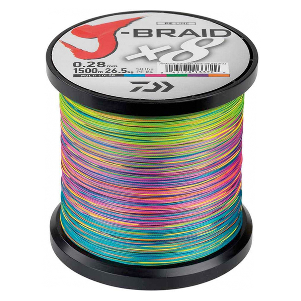 Daiwa J-Braid X8 Gevlochten Lijn Multi Colour 1500m