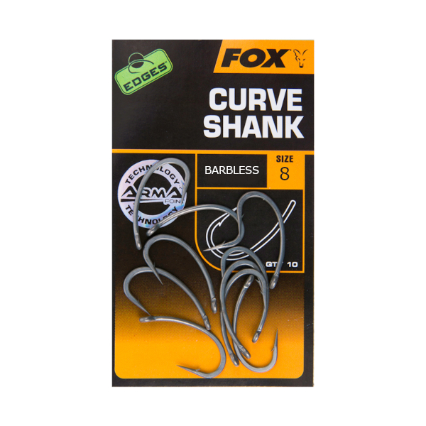 Fox Edges Curve Shank Hooks - Fox Edges Curve Shank Hooks Size 8 barbless