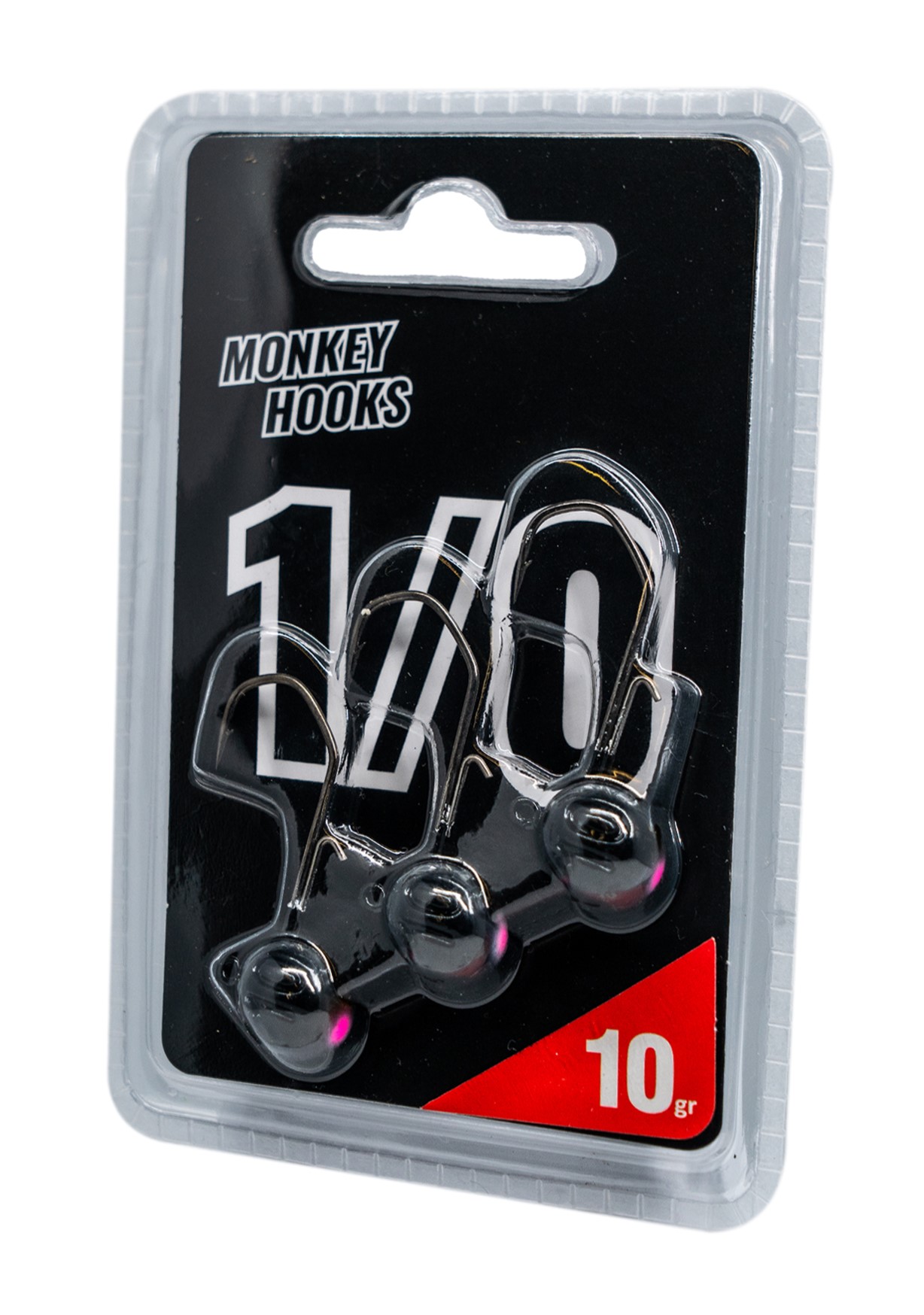 Monkey Lures Monkey Hook 1/0 Black Loodkop (3 stuks)