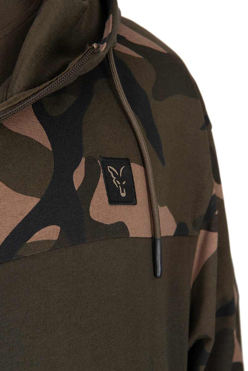 Fox LW Khaki/Camo Split Zip Hoody Visvest