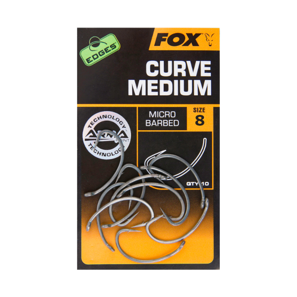 Fox Edges Curve Shank Medium - Fox Edges Curve Shank Medium 8 micro barbed