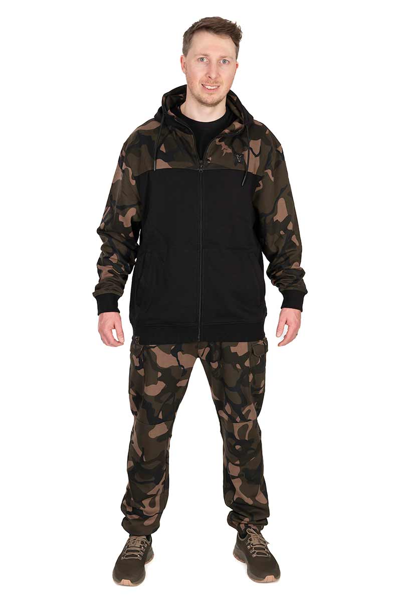 Fox LW Black/Camo Split Zip Hoody