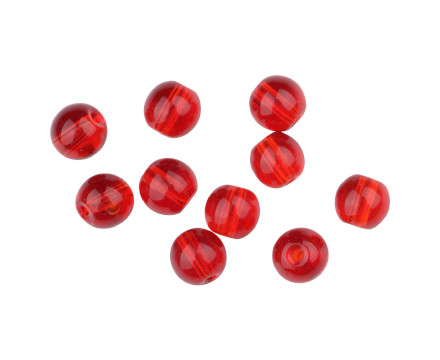 Spro Round Glass Beads - Red Ruby