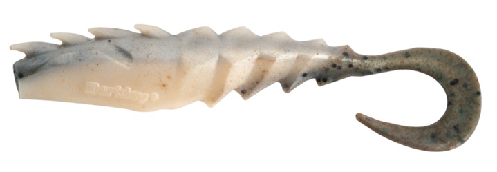 Berkley Gulp! Nemesis Prawn Curl Tail 4in Shad (4 Stuks) - Natural Shrimp