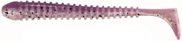 Jackson The Worm 7,5cm, 10 stuks! - Violet Glitter