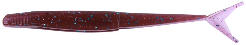 Glo-Pro Lures Fluke 5.25"(meerdere opties) - Night Crawler/Blue Flake