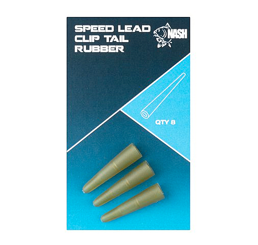 Nash Speed Lead Clip Tail Rubber (10 stuks) - Camou Green