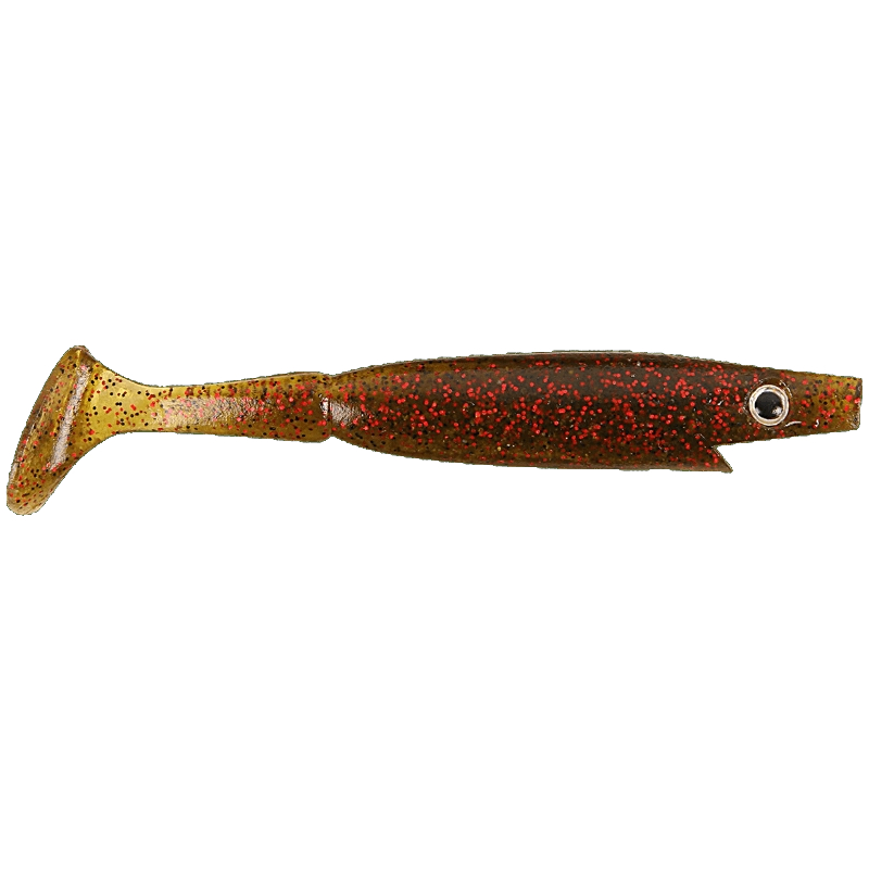 Strike Pro Piglet Shad 10cm 7g (6 stuks) - Watermelon Red Flake