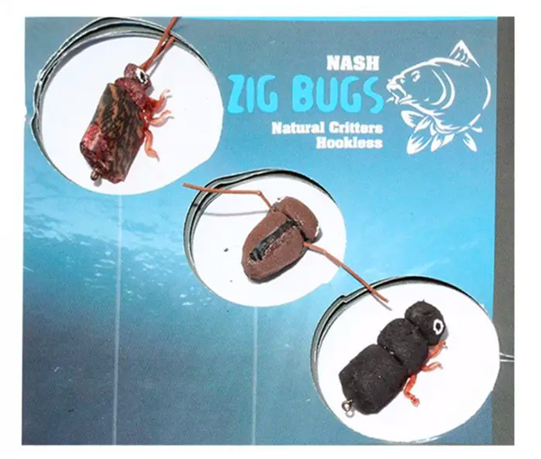 Mega Adventure Carp Box, stampvol end-tackle van bekende A-merken! - Nash Zig Bugs Natural Critters
