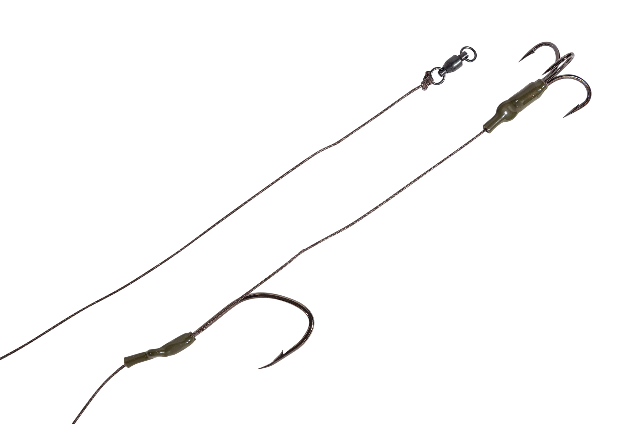 Ultimate Catfish Rig Double Hook # 6/0 Single + 3/0 Treble