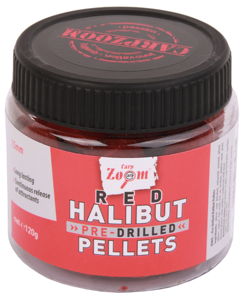 Carp Zoom Pre-Drilled Red Halibut Pellets, 120g