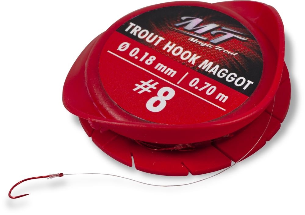 Magic Trout Trout Hook To Fluoro Carbon Maggot Forel Onderlijn 200cm (7 stuks)