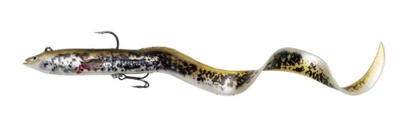 Savage Gear 4D Real Eel Shad 20cm (38g) - Olive/Pearl Php