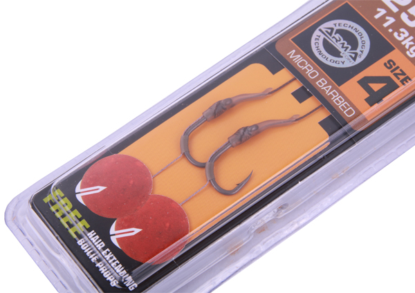 Fox Edges Armapoint Wide Gape Ready Rig + Ultimate Bait Bands - Brown