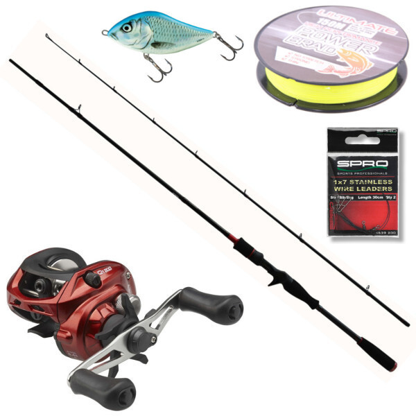 Baitcasting Set met Effzett 1,98m hengel, Quick reel en meer!