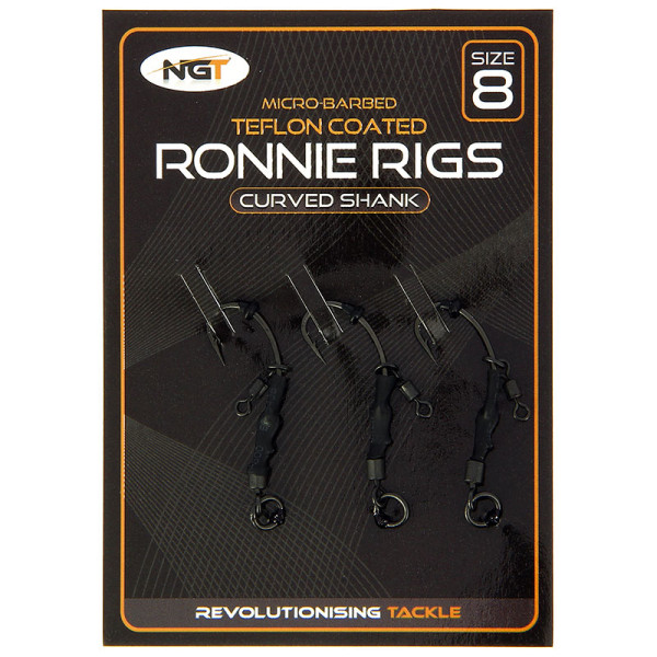 NGT Ronnie Rigs - 3 Pack with Teflon Hooks