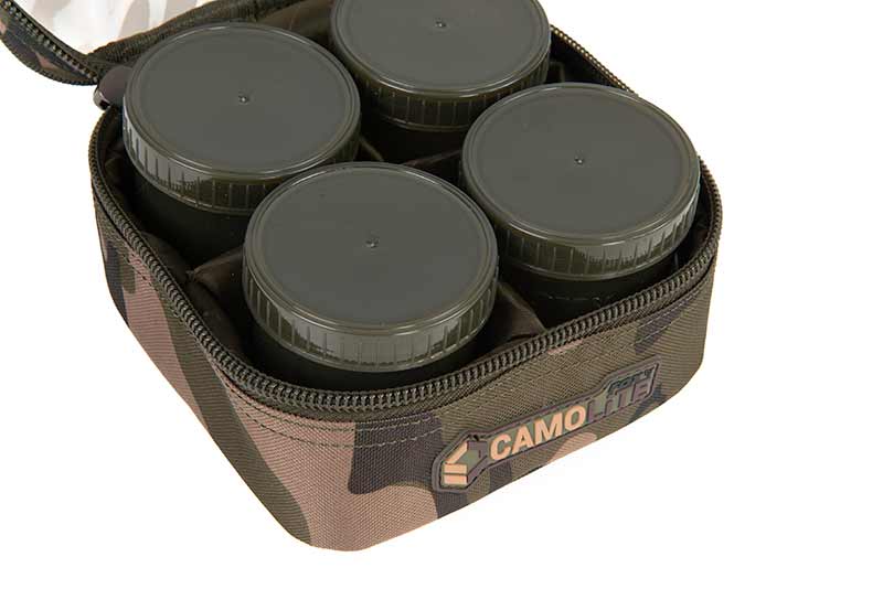 Fox Camolite 6 Pot Hookbait Case (Incl. 6 Potjes)