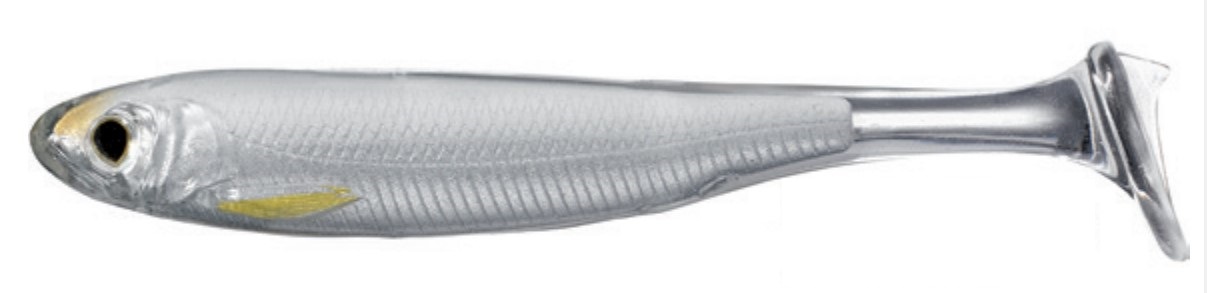 Livetarget Lures Slow-Roll Shiner Paddle Tail Shad 7.6cm (4 Stuks) - Silver/Brown