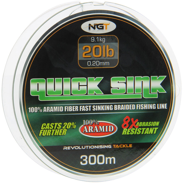 NGT 300M Quick Sink Braid in Moss Green