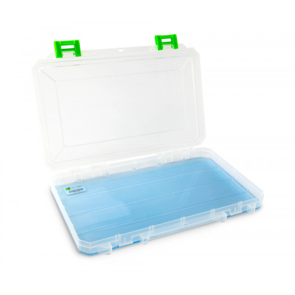 Lure Lock Box Clear/Green TakLogic Ocean Blue Tacklebox - Large Ultra Thin (Excl. Dividers)