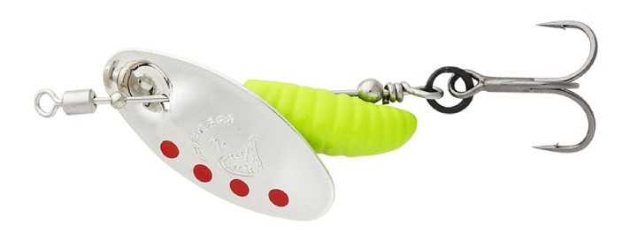 Savage Gear Grub Spinner #0 (2.2g) - Silver Red Lime
