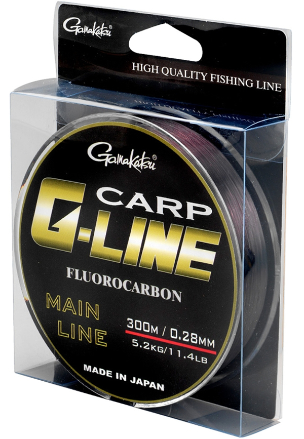 Gamakatsu G-Line Carp Fluorocarbon Dark Brown 300m