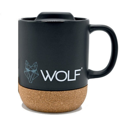 Wolf Mug Black Drinkbeker
