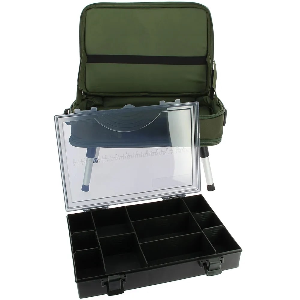 NGT Box Case System met tacklebox en ingebouwde bivvytafel