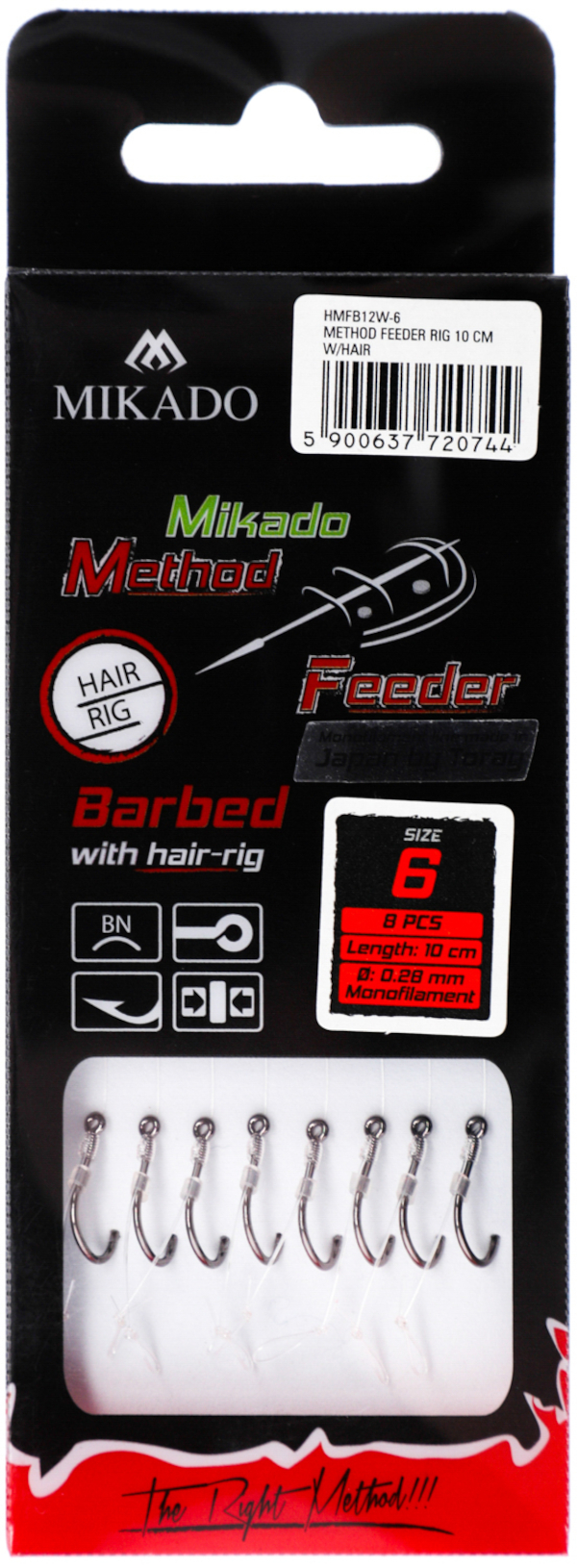 Mikado Method Feeder Rig With Hair 8 stuks